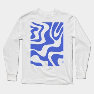 liquid pattern - dark blue Long Sleeve T-Shirt